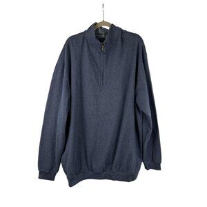 NWT Straight Down Clothing Co Men's XL 1/4 Zip Sweater Pullover Navy Blue